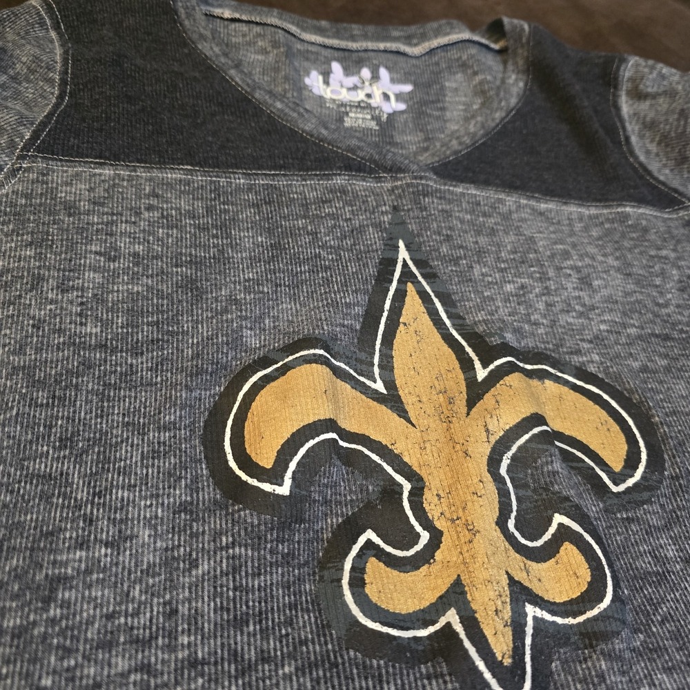 Touch Maternity by Alyssa Milano Long Sleeve waffle shirt  M New Orleans Saints‎